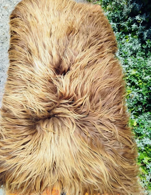 Flauschiges Schaffell Heidschnucke - Teppiche/Naturdekoration 5